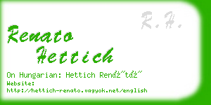 renato hettich business card